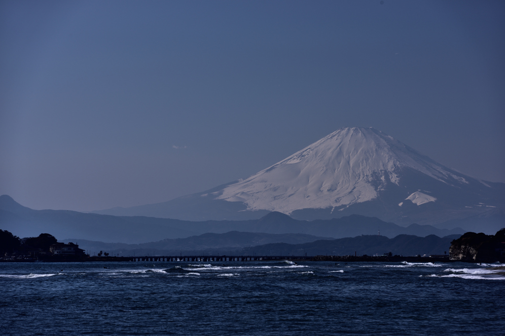 湘南から見る富士も