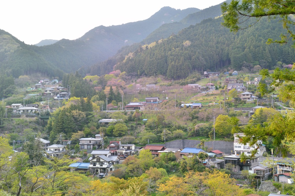 ”春がすむ山里”