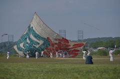 相模大凧（揚がる直前）