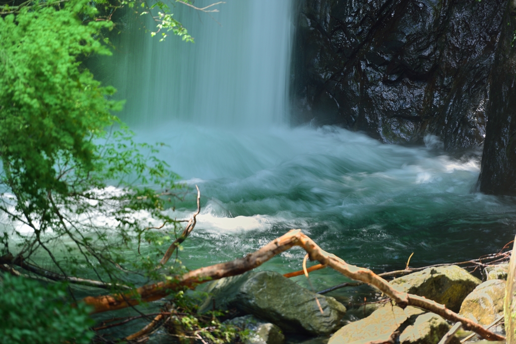 ”エビラ沢の滝（滝壺）”