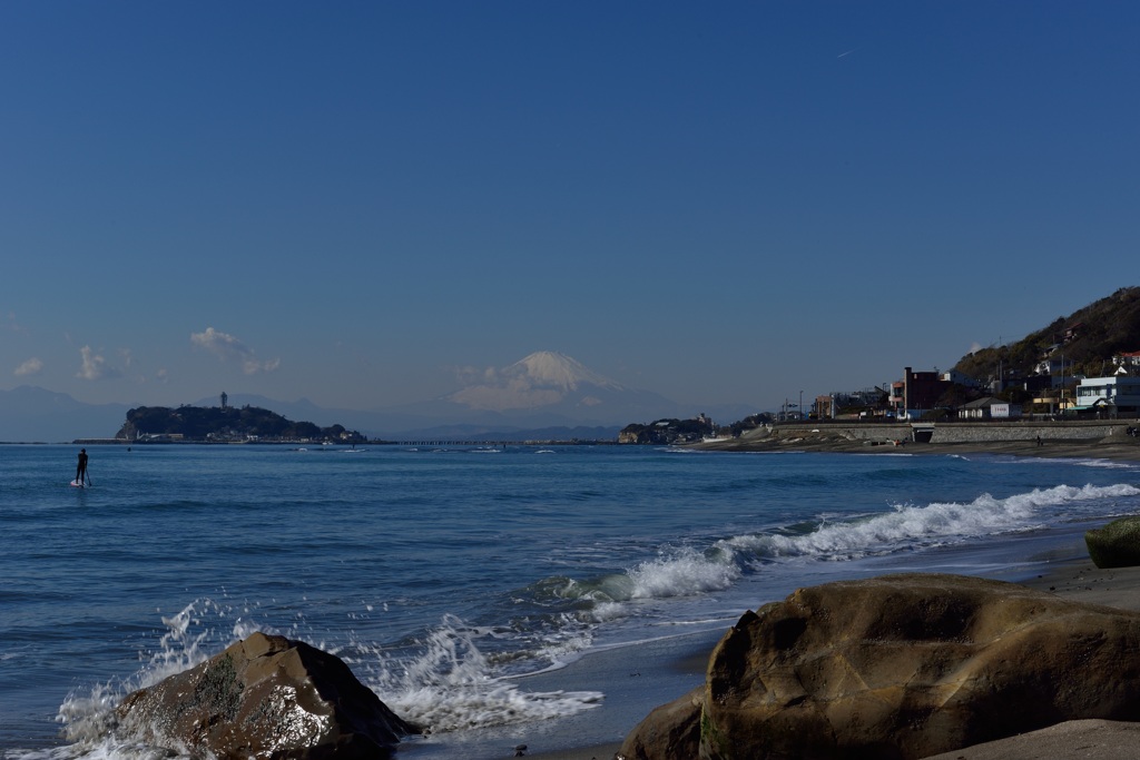 ”稲村ケ崎からの富士”