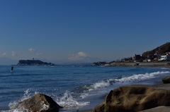 ”稲村ケ崎からの富士”