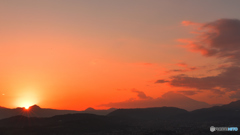 薄紅の夕景