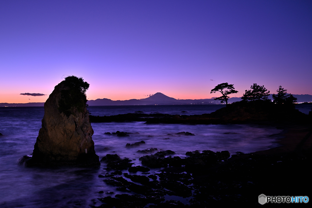 日没後の立石海岸