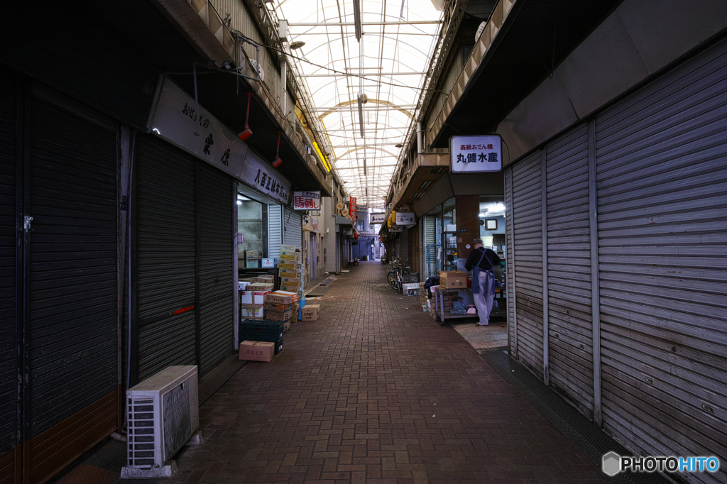 高級おでん種　丸健水産開店前の静寂
