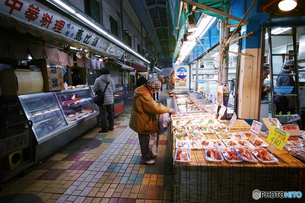 立石仲見世商店街玉越屋の店頭　