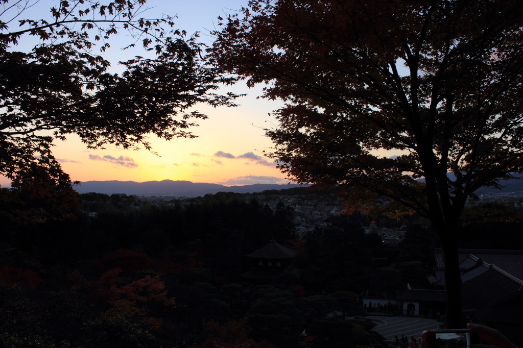 京都の日の入り