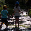 中秋の川遊び