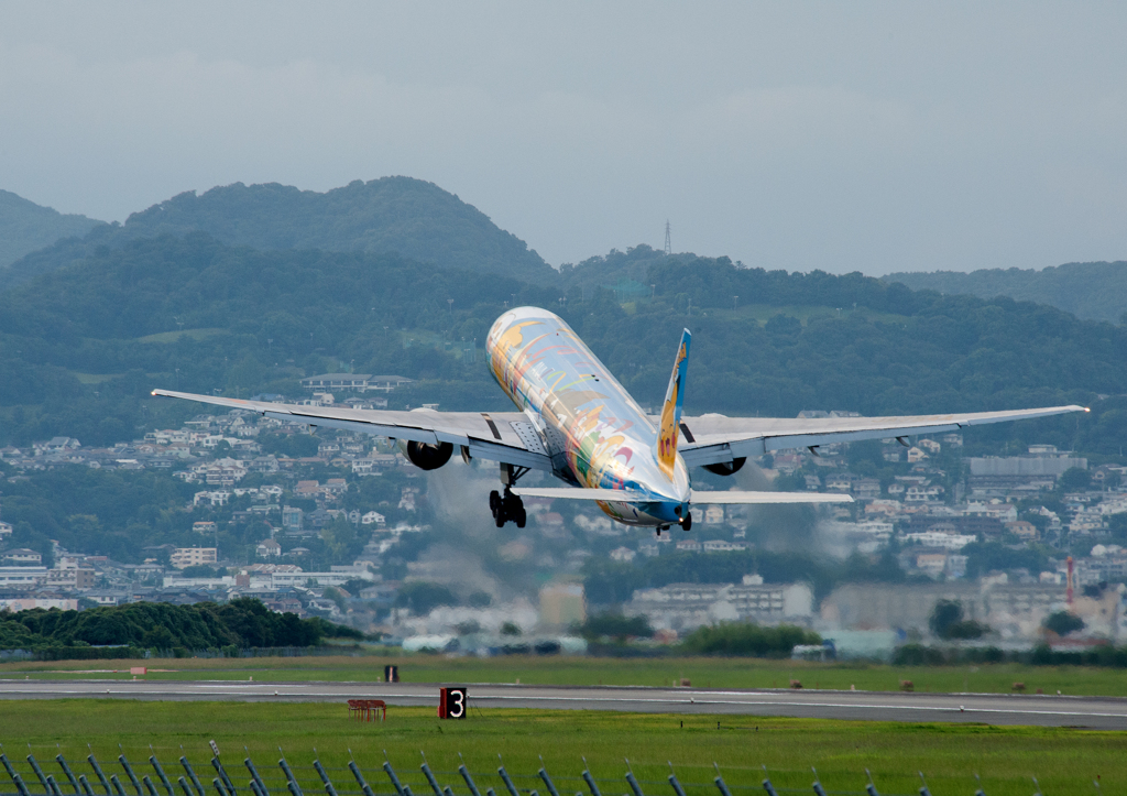 ポケモン飛行機 take off