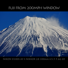 FUJI FROM 200MPH WINDOW