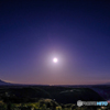 月夜の阿蘇北外輪山
