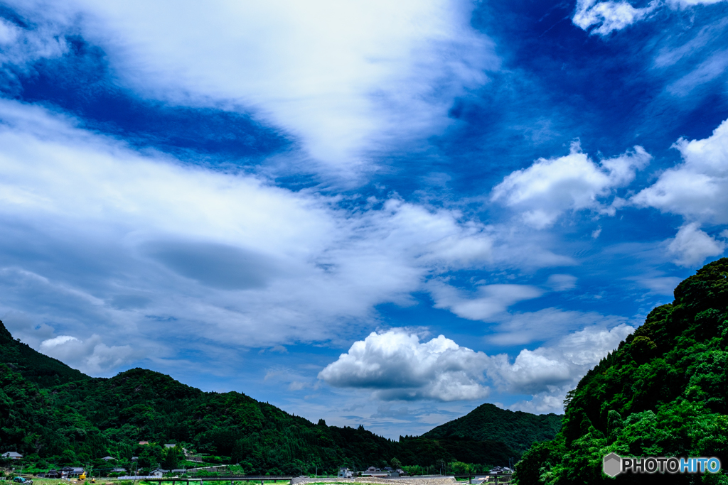 耶馬渓 夏の空