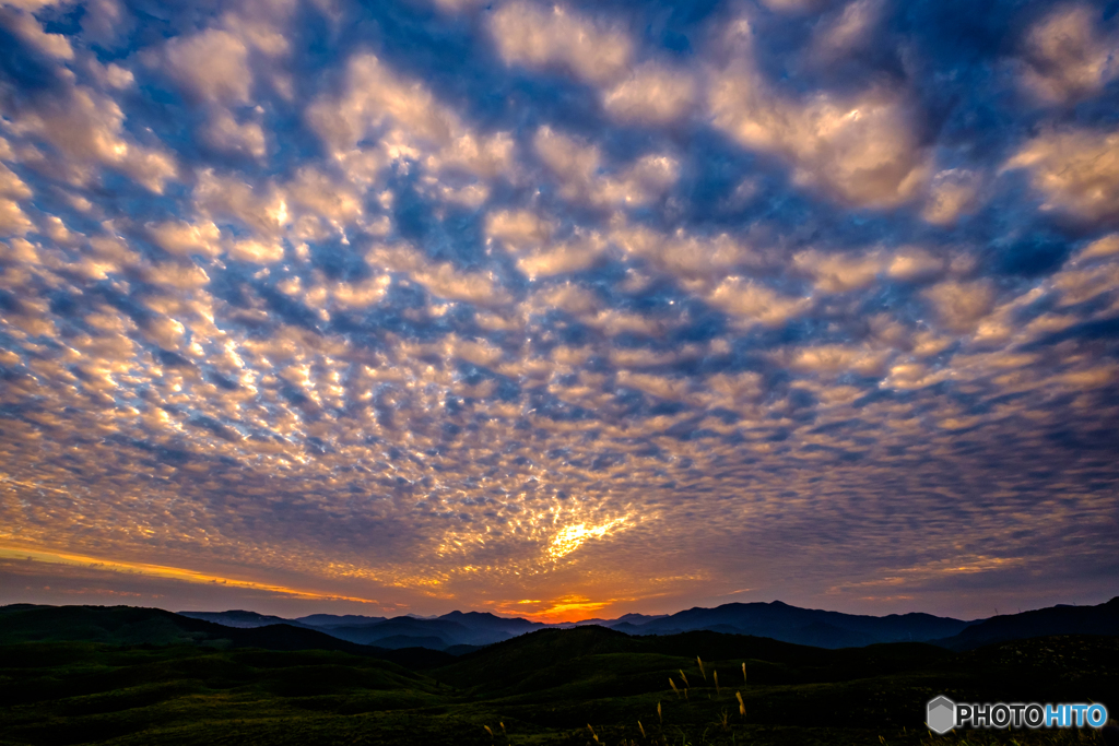 秋吉台 初秋の夕景