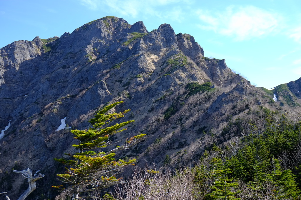 阿弥陀岳、奥壁