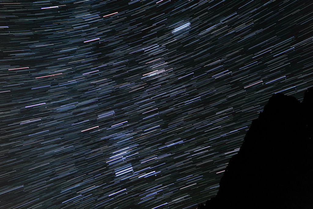 八ッ峰、星景