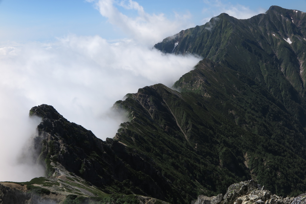 後立山連峰、夏