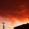 雪のあとの夕焼け