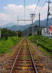 夏と線路