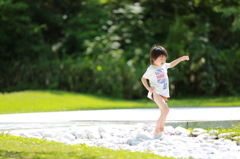 アルテピアッツァ美唄で水遊び