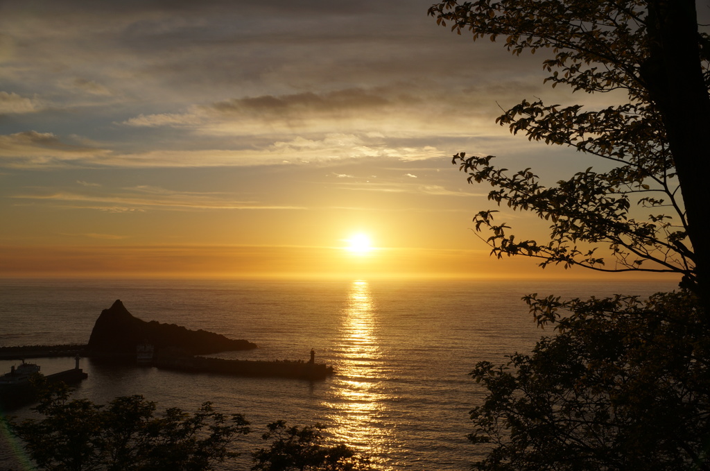 知床の夕日1