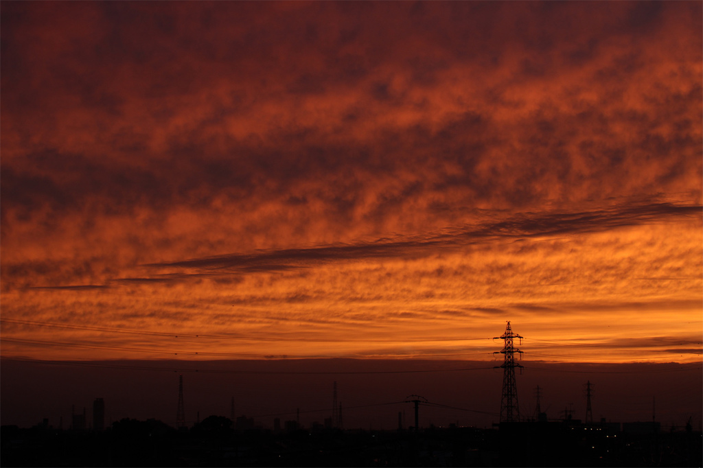 鉄塔・夕暮れ②