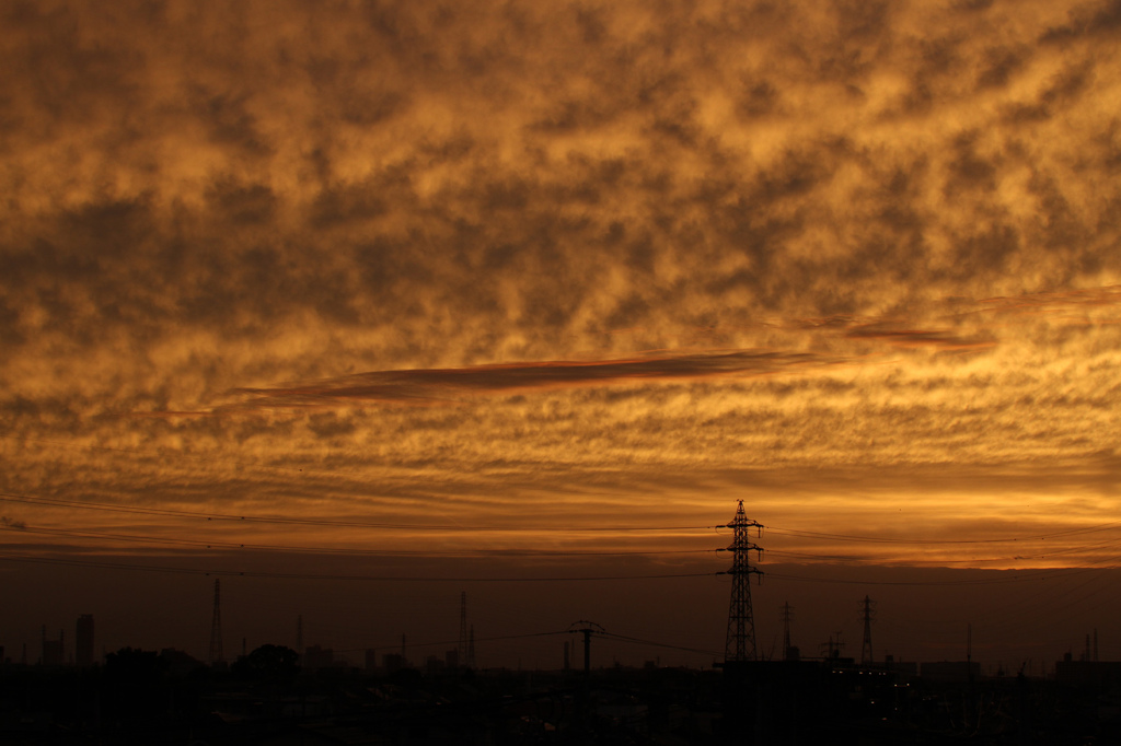 鉄塔・夕暮れ①