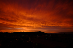 燃える夕空