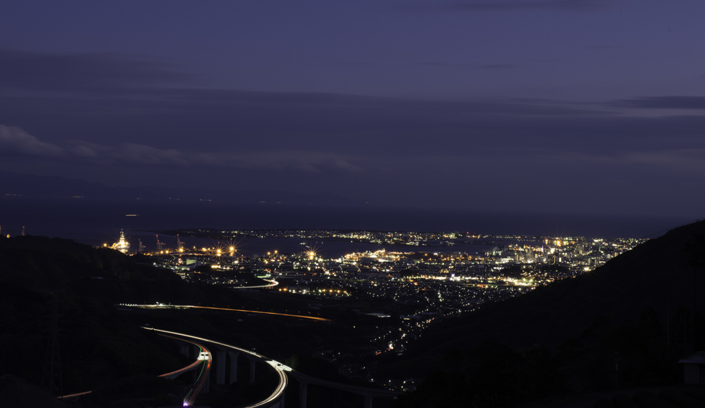 夜景：清水港