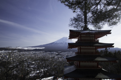 五重塔と富士