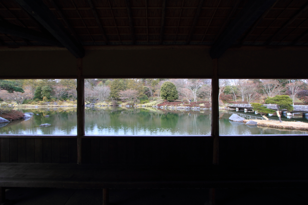 日本庭園の借景