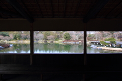 日本庭園の借景