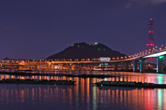 広島都市高速の夜景