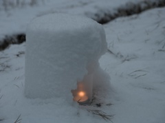 雪のなかで