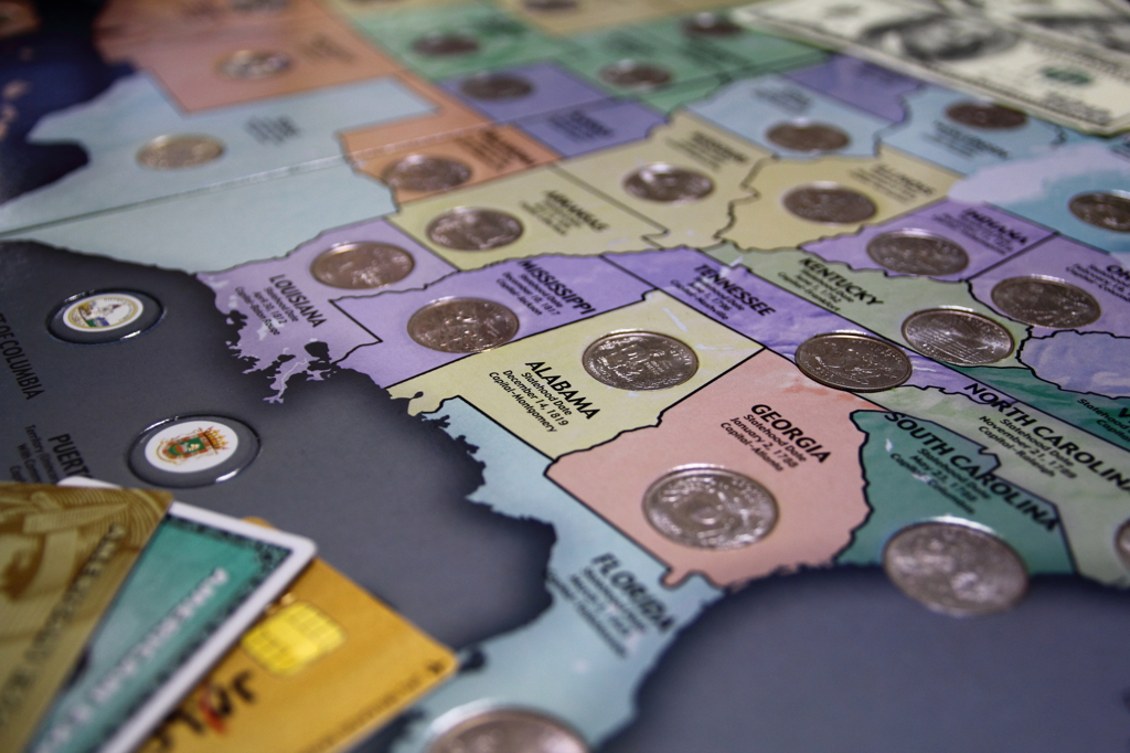 STATE SERIES QUARTERS - Collector's Map 