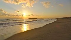 海岸の夕日