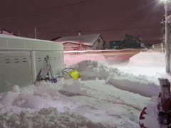 深夜の大雪