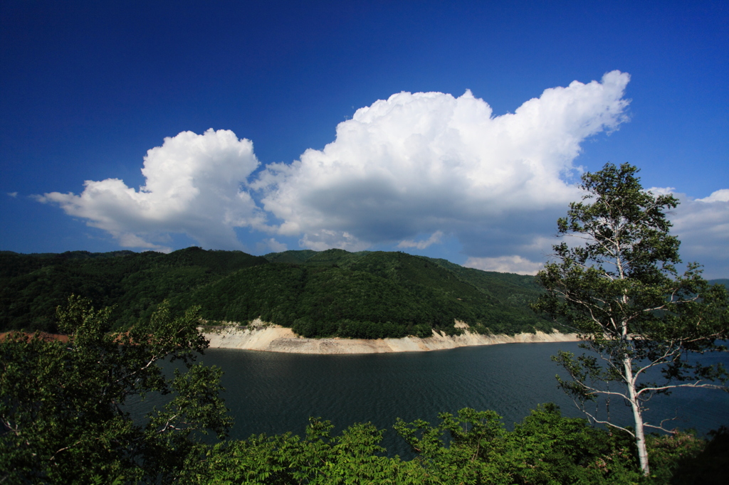 初夏の御母衣湖