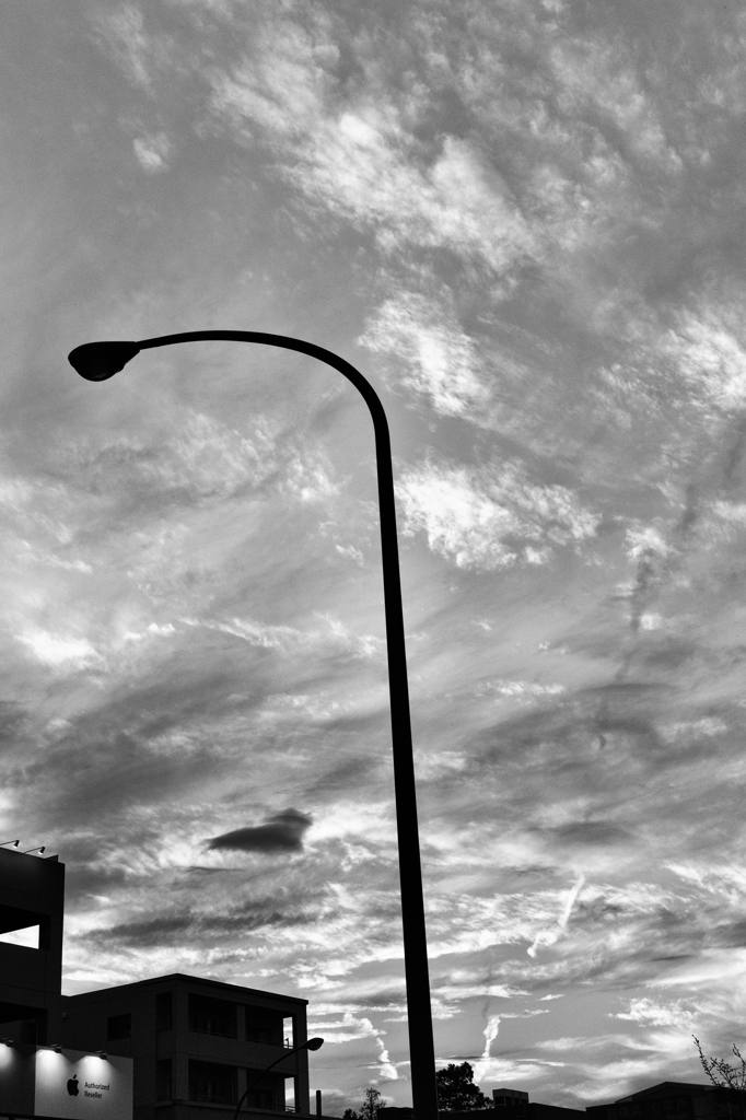 silhouette and sky