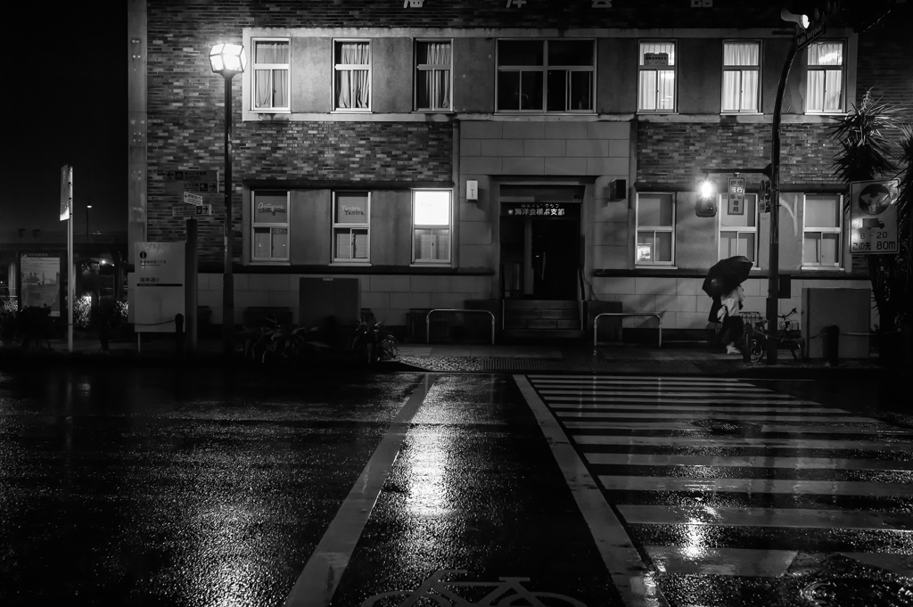 an umbrella in the rain