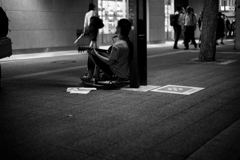 on the street