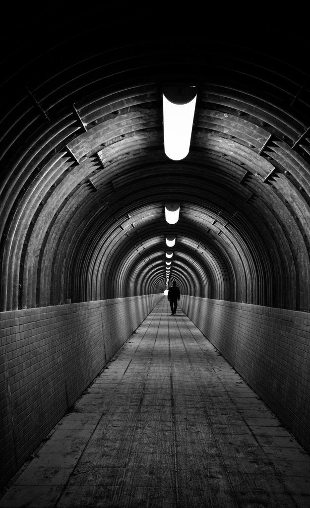 Man in the tunnel