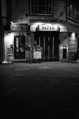 bistro at night street