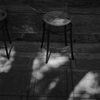 The chair between light and shadow