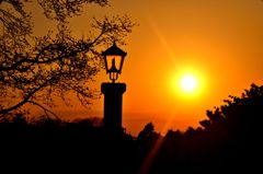 外国人墓地の夕日