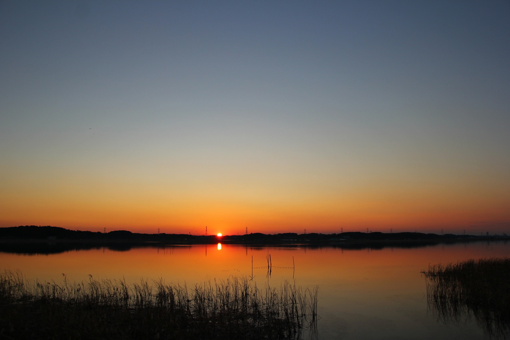 大晦日の夕焼け