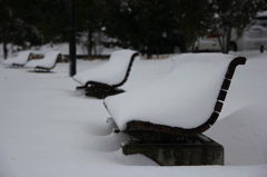 雪のクッション