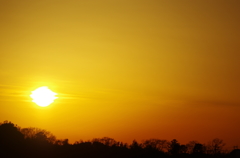 炎の夕日