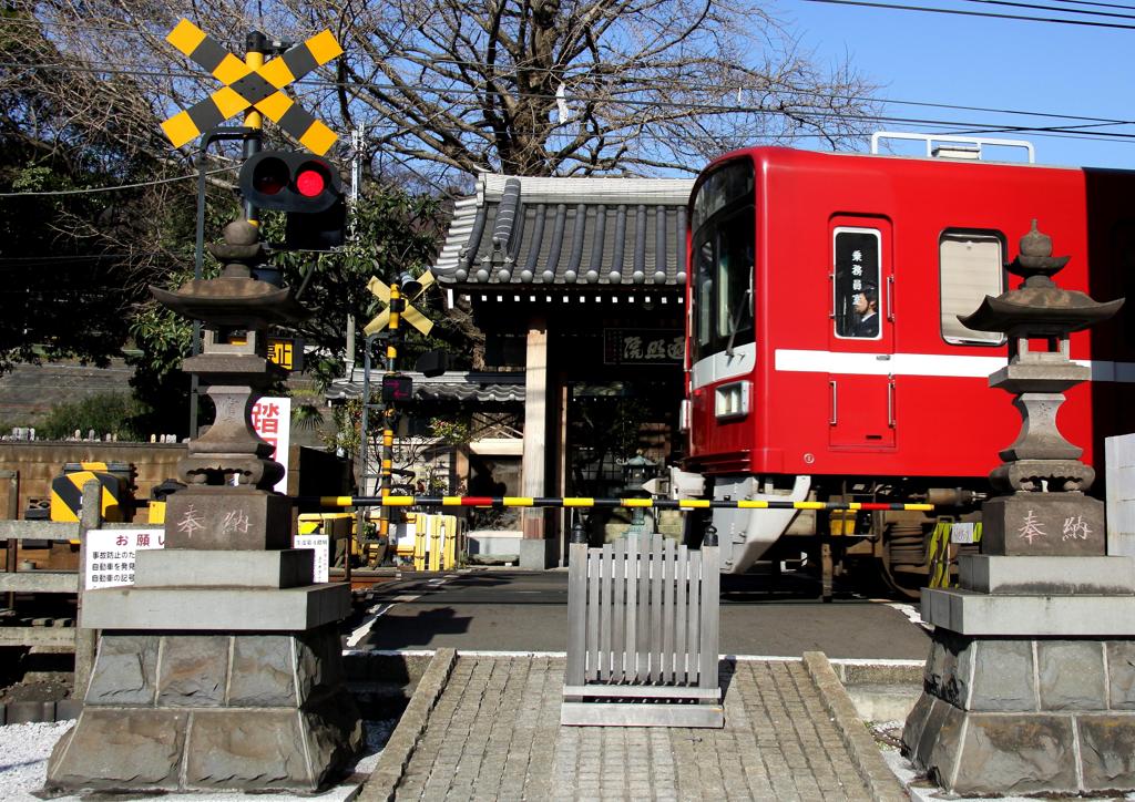 電車とお参り（遍照院）