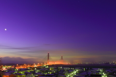 十勝大橋の夜明け