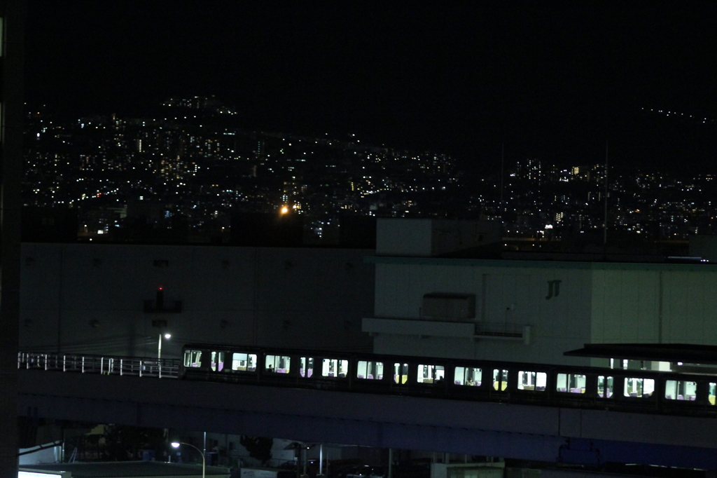 train and nightview